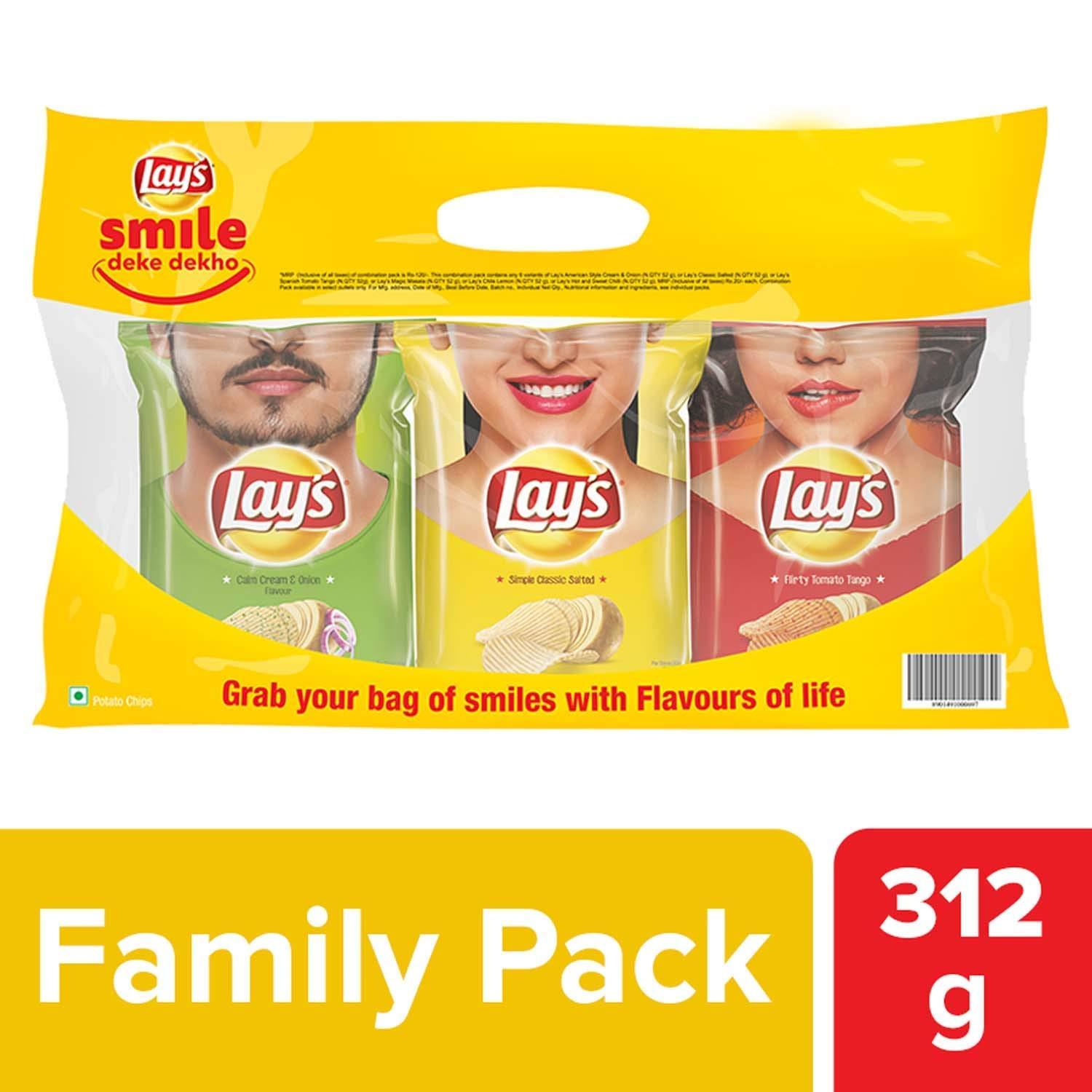 Lay's Lay's Potato Chips Family, 3 x 104 g