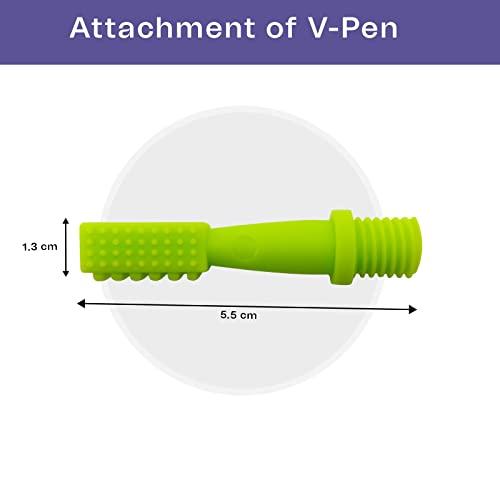 SPEECHGEARS SPEECHGEARS Tip Used For Tactile, Speech And Feeding Therapy An Attachment Of V-Pen(Green) Pack of 1