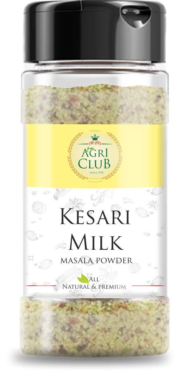 AGRI CLUB Kesari Milk Masala Powder | Made with Almond, Cashew Nuts, Cardamom (Elaichi) Saffron (Kesar) 100g | Agri Club