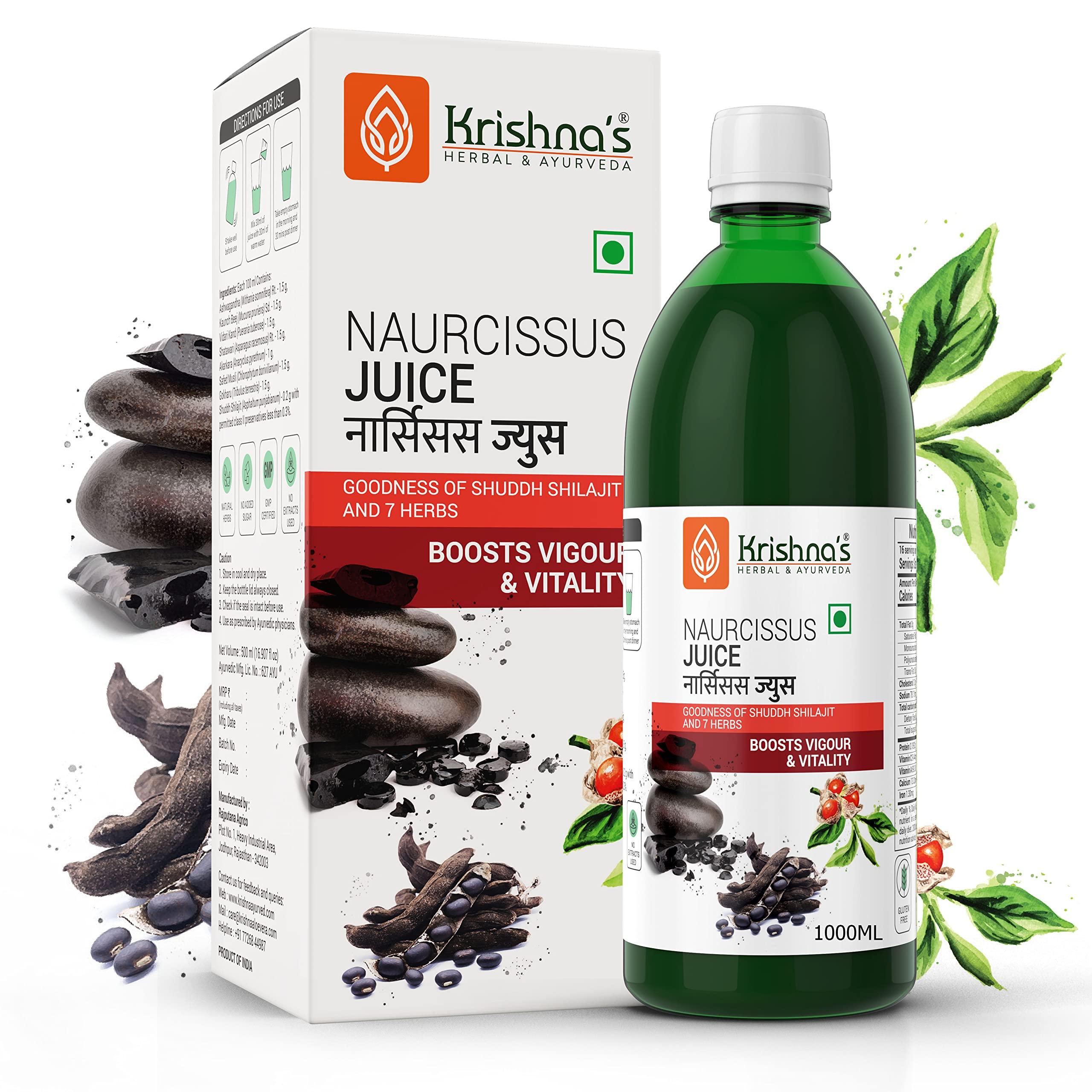 KRISHNA\'S HERBAL & AYURVEDA KRISHNA\'S HERBAL & AYURVEDA Krishna\'S Naurcissus Juice-1000 Ml Ayurvedic Ingredients Ashwagandha,Kaunch Beej,Vidari Kand,Shatawari,Akarkara,Safed Musli,Gokhru Etc Helps In Boosting Stamina