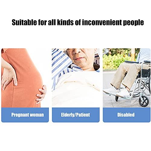 Sutinna Bottom Buddy Toilet Tissue Wiping Aid, Long Reach Comfort Toilet Wiping Aids Tools for Limited Mobility,Elderly, People with Limited Range of Motion(Grey)