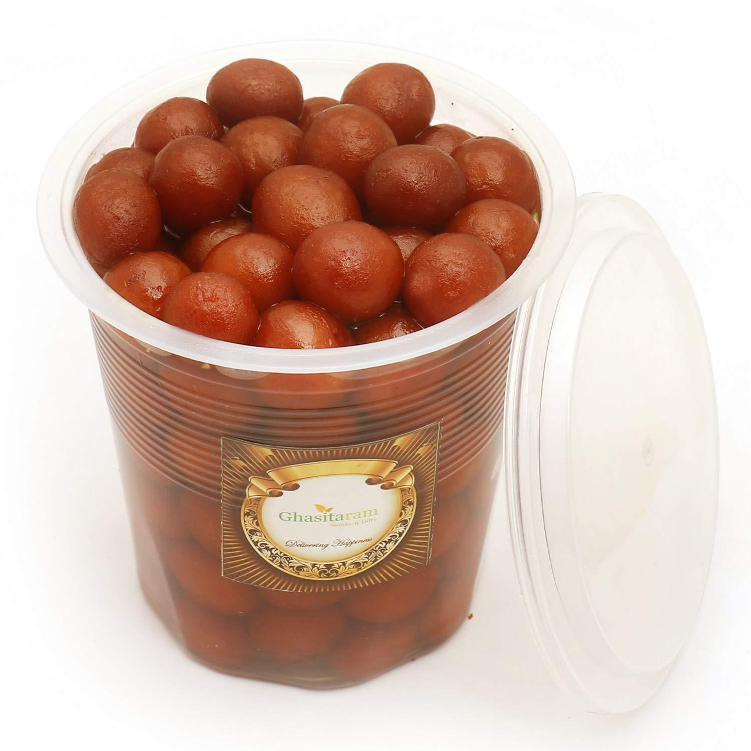 Ghasitaram Gifts Ghasitaram Gifts - Fresh Shahi Gulab Jamun (Mini) Pack Big |Gift for Diwali,Holi,Rakhi,Valentine,Christmas,Birthday,Anniversary,Gift for Her,Him,Mothers Day,Fathers Day|