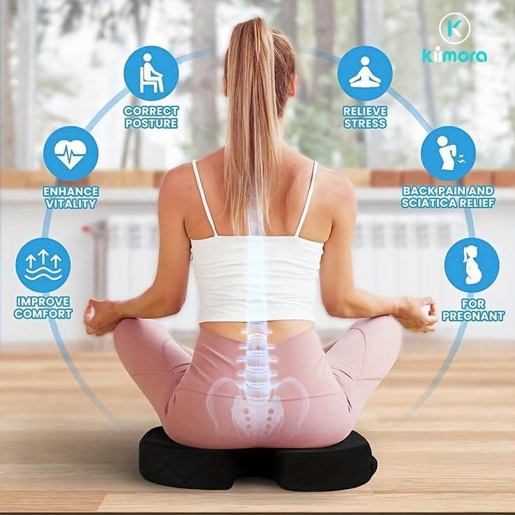 Kiimora Kiimora Coccyx Seat Cushion for Tailbone and Lower Back Pain Relief Polyurethane Foam Comfort Support Pad