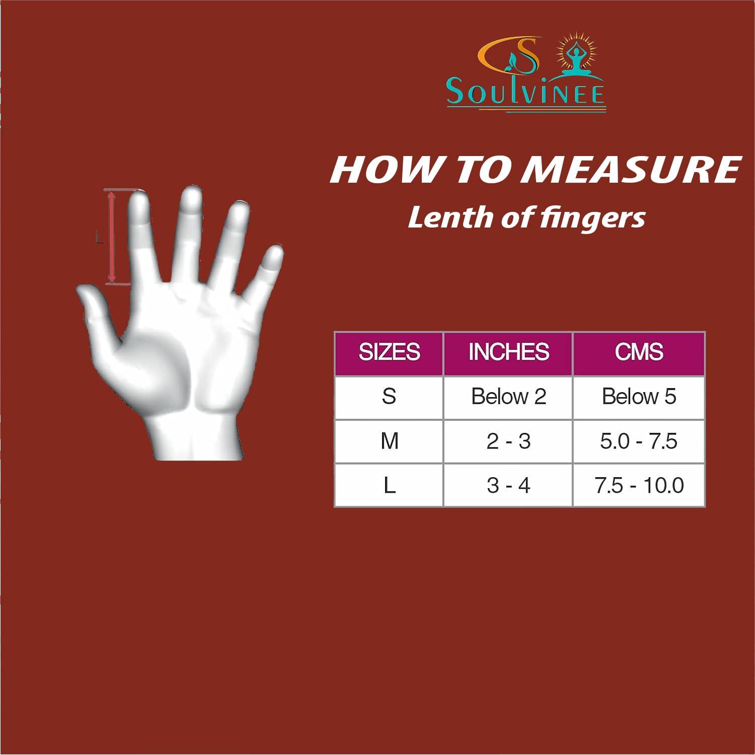 soulvinee soulvinee Cotton Finger Cot Splint Posture Corrector For Men & Women Injured Finger Immobilization-(Grey) (L)