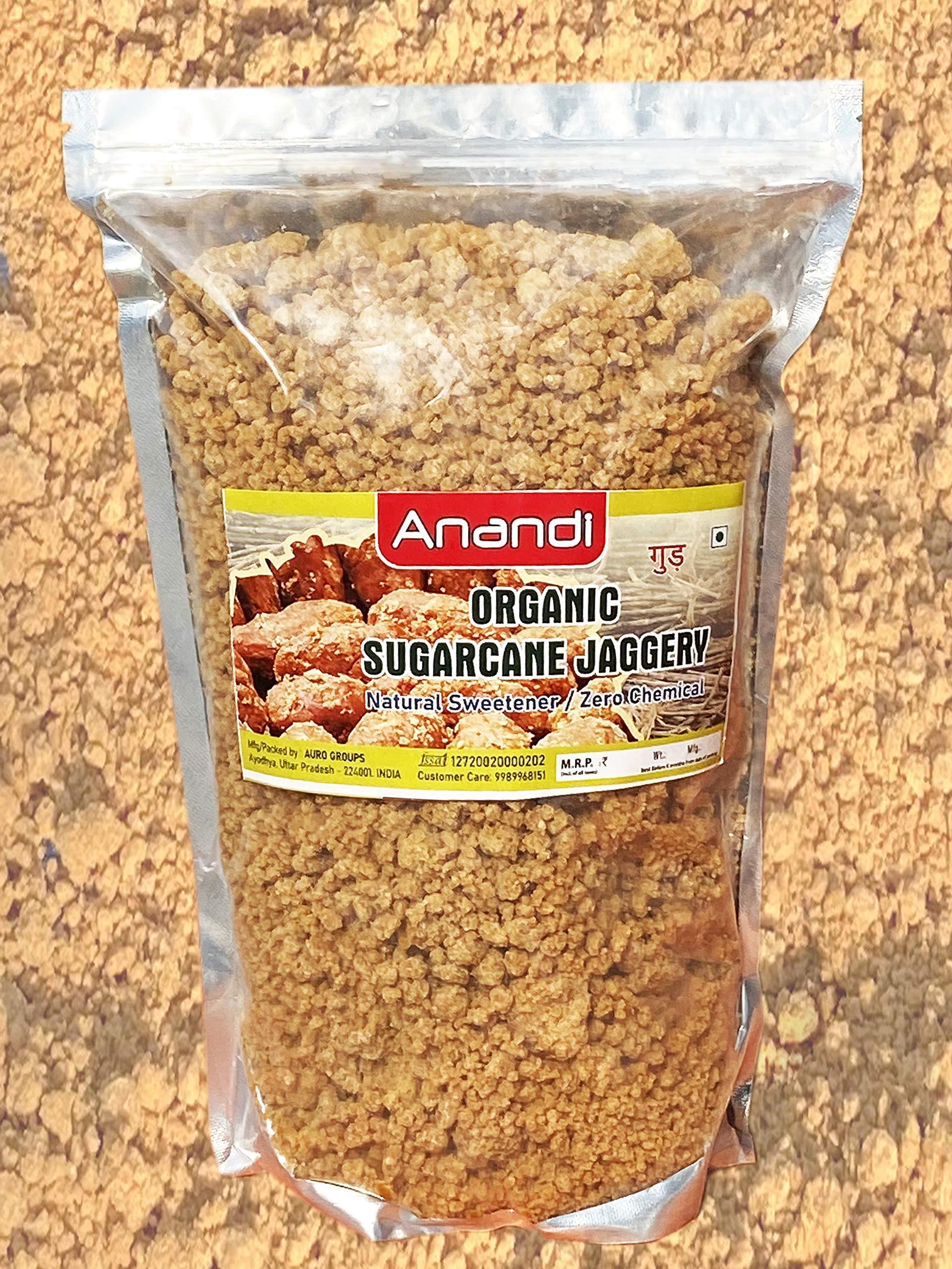 ZEGEL Uttar Pradesh ka Desi Gur Gudd 500gms ,Hand made Jaggery Semi Powder , Pure Natural, No Preservatives Added Jaggery Cube, Gud Jagri, Organic Granules in Zipper Pouch for extra freshness Bellam Nattu Sakkarai