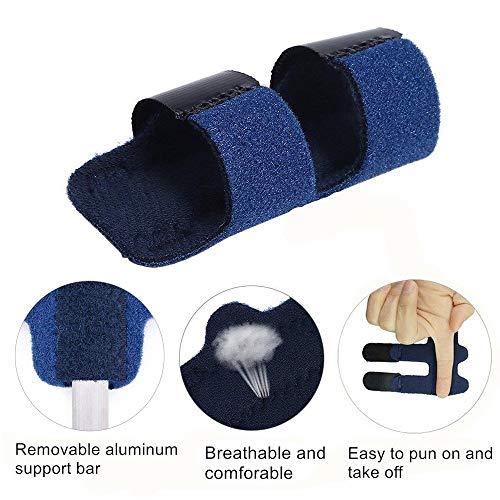 SUPRBIRD Suprbird Finger Brace, 2PCS Trigger Finger Splint/Finger Straightening Brace/Trigger Finger Brace,Adjustable Fixing Belt with Built-in Aluminium Support for Finger Tendon Release & Pain Relief