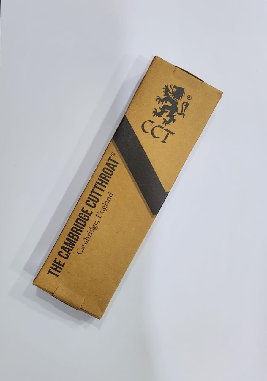 The Cambridge Cutthroat The Cambridge Cutthroat Men\'s Cut Throat Shaving Straight Swing Lock Razor - Travel Pouch and Cotton Kit Bag Included - Perfect Male Grooming Accessory