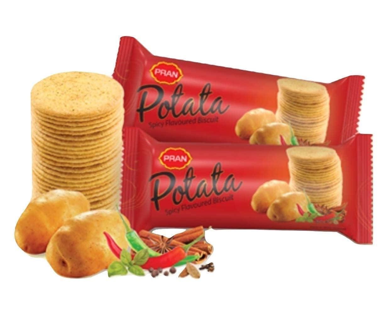 Pran Pran Potato Spicy Flavoured Biscuit, 100g