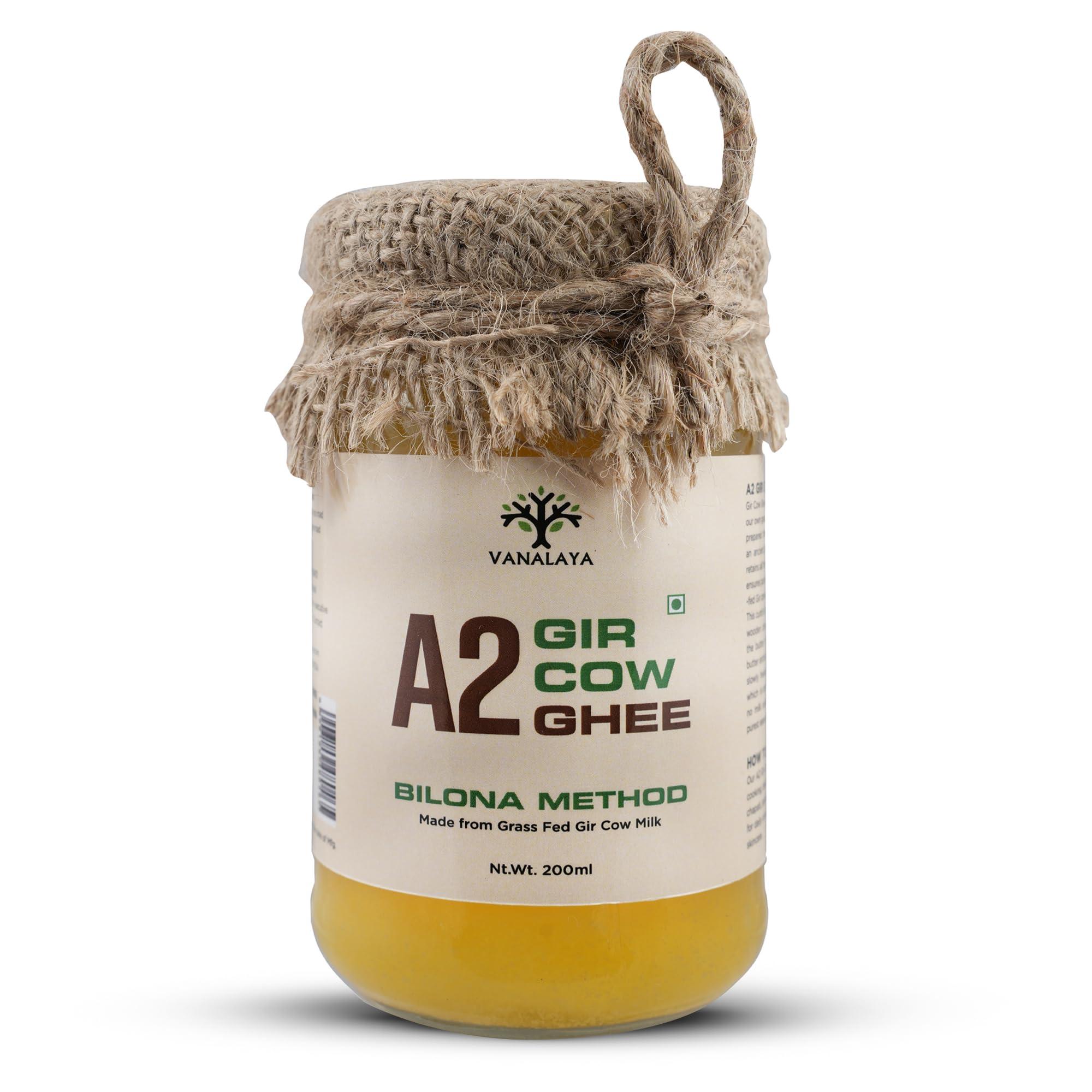 VANALAYA Vanalaya Organic A2 Desi Gir Cow ghee from A2 Milk Prepared by Traditional Bilona Method -200ml