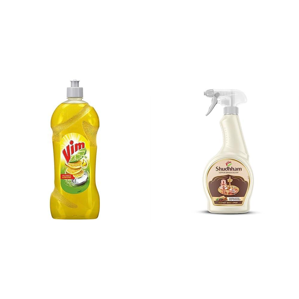VIM VIM LIQUID YELLOW BOTTLE 750ML & VIM SPRAY SHUDHHAM 450ML