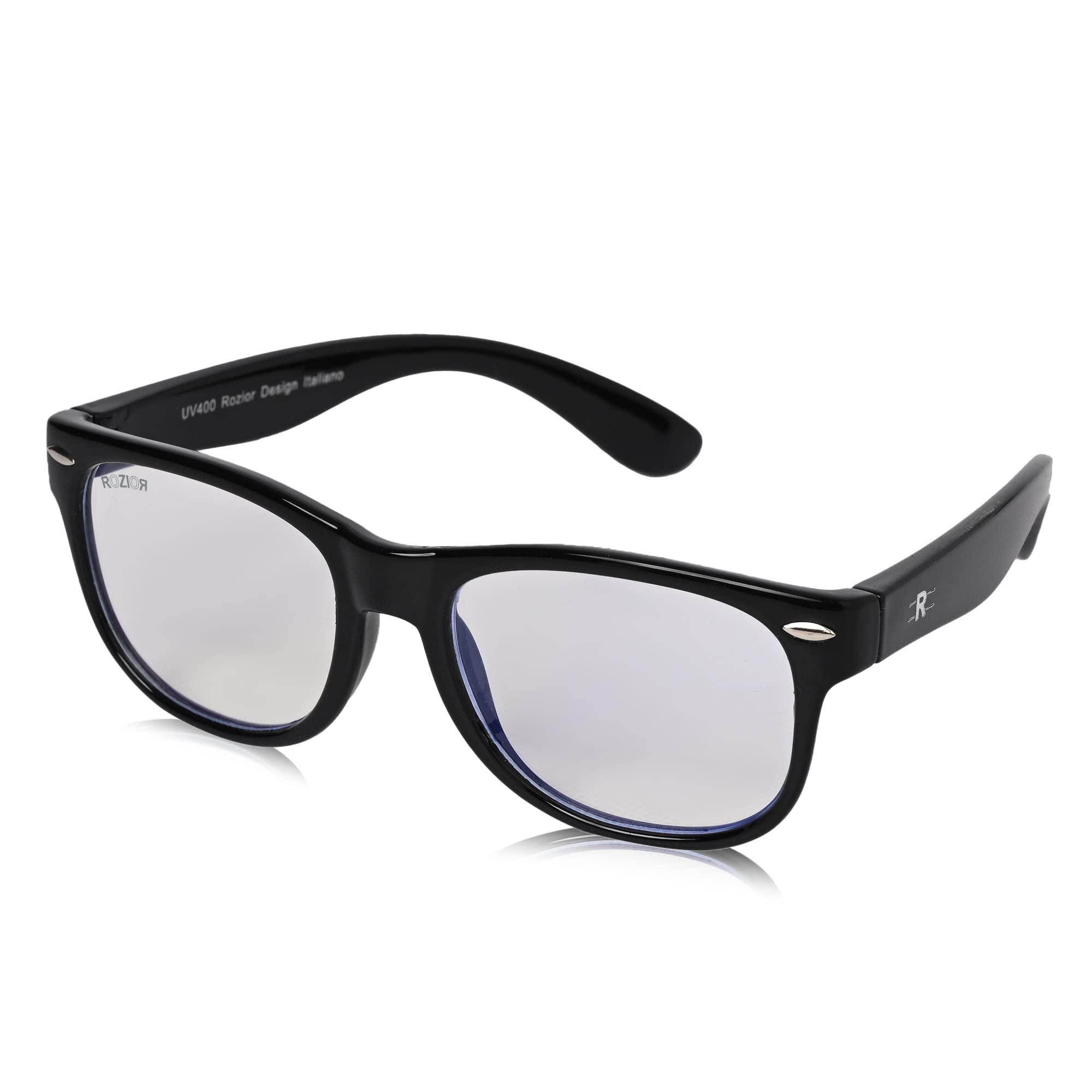 ROZIOR ROZIOR® Kids Computer & Screen Glasses | Blue Light Protection Anti-Glare | Zero Power Protection Glasses For Online Classes, Computer TV or Mobile (Model-RWUAK101C1)