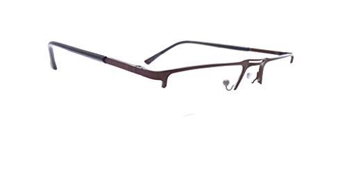 N Specs N Specs near reading glasses +2.25 power rectangle square brown colour metal half frame with unbreakable fiber glasses