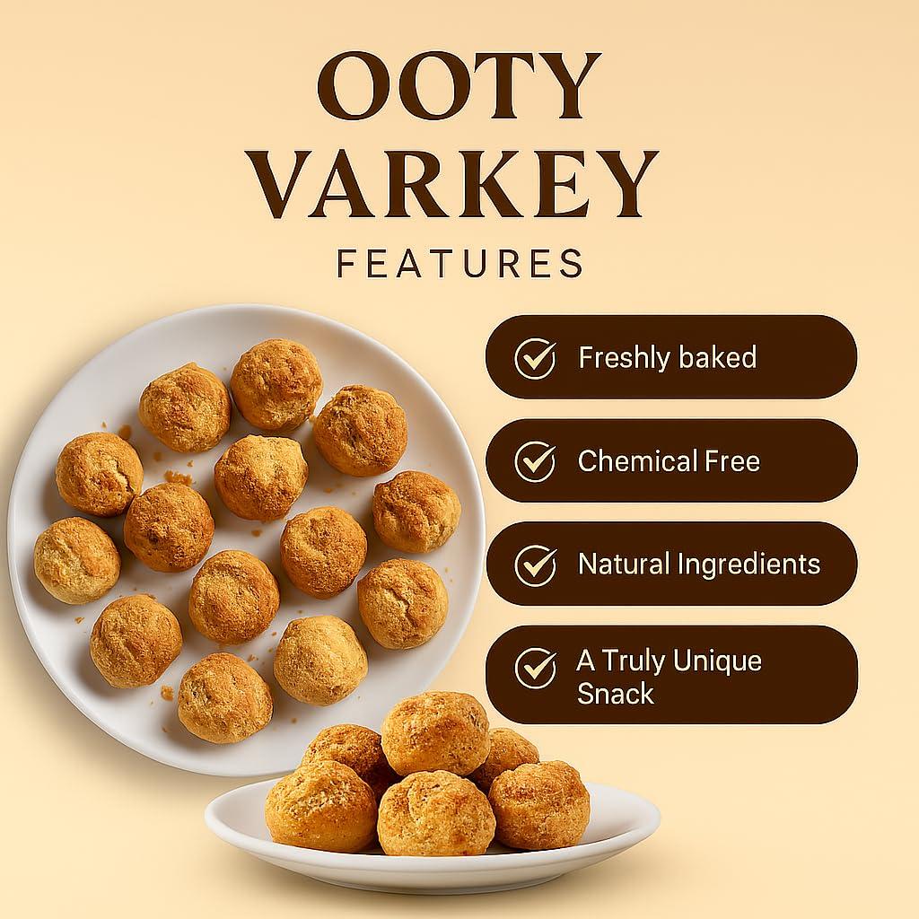 OOTYMADE.COM OotyMade.com Ooty Varkey - Crispy 1 KG Biscuits, Native Special Bakery Delight - Tea Time Snack  Small Varkey 1 kg