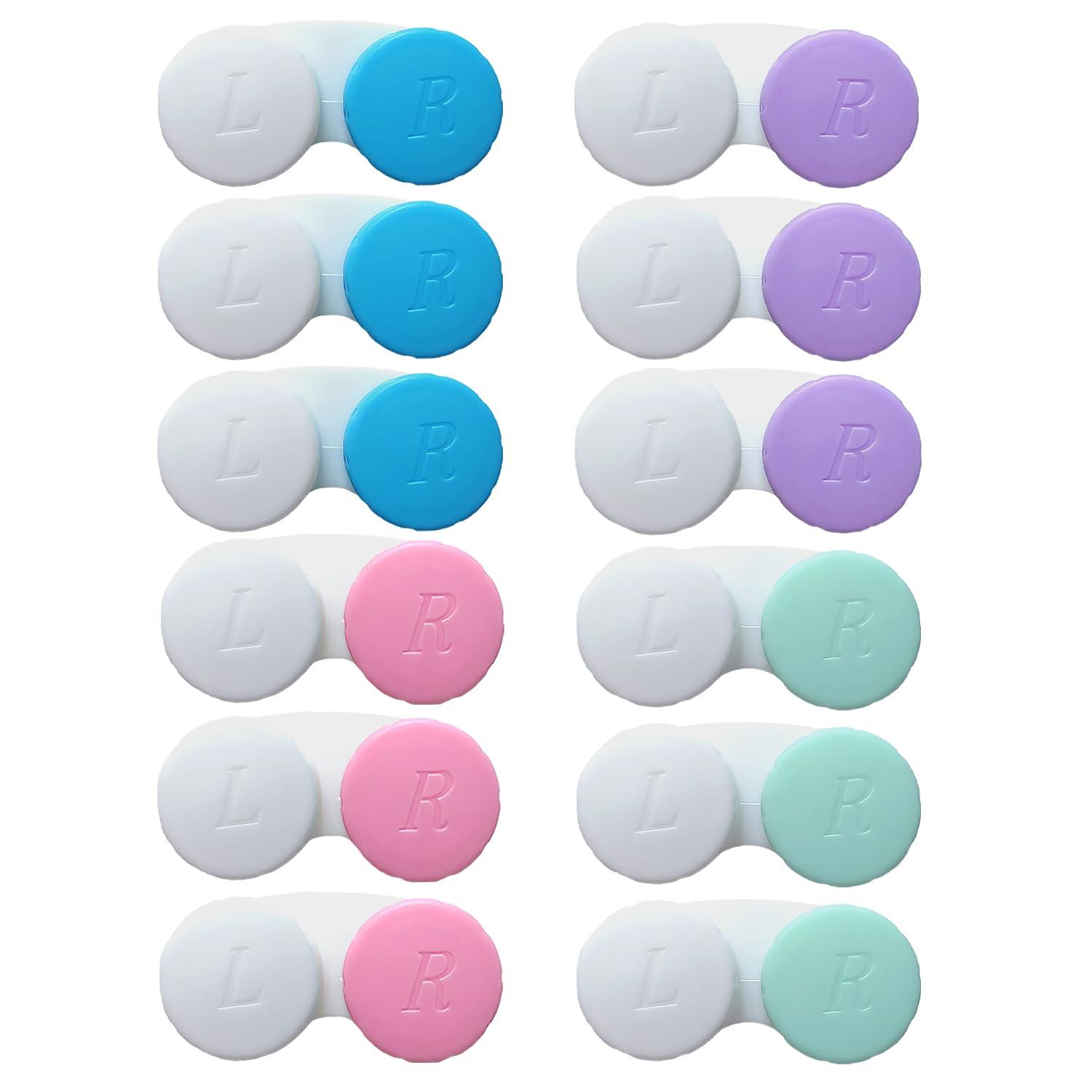 Erewa Erewa 12 Pack Contact lens case Contact Lens Holder Box Soak Storage Kit(Assorted Color)