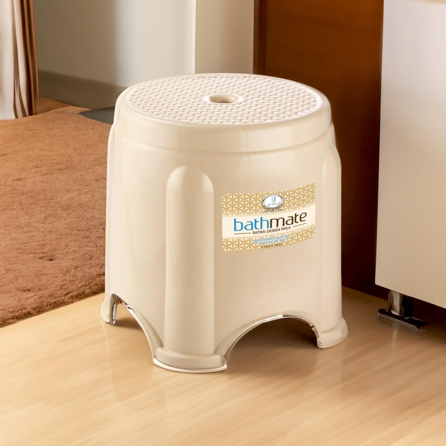 JAI SHREE HANDLOOM DEPARTMENTAL STORE JOYO Bath Mate Medium PATLA for Bathroom and Home USE (Cream)