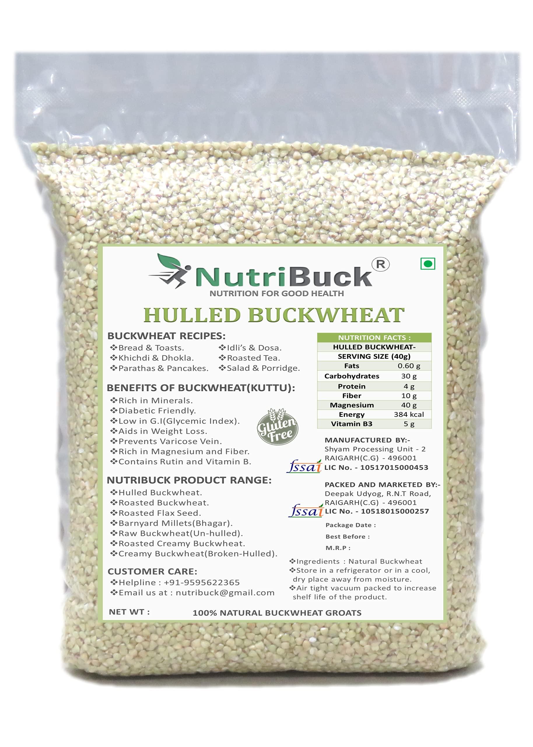 NutriBuck NutriBuck® Buckwheat Groats | Hulled | Kuttu-Giri | Gluten-Free (2700 Gram)