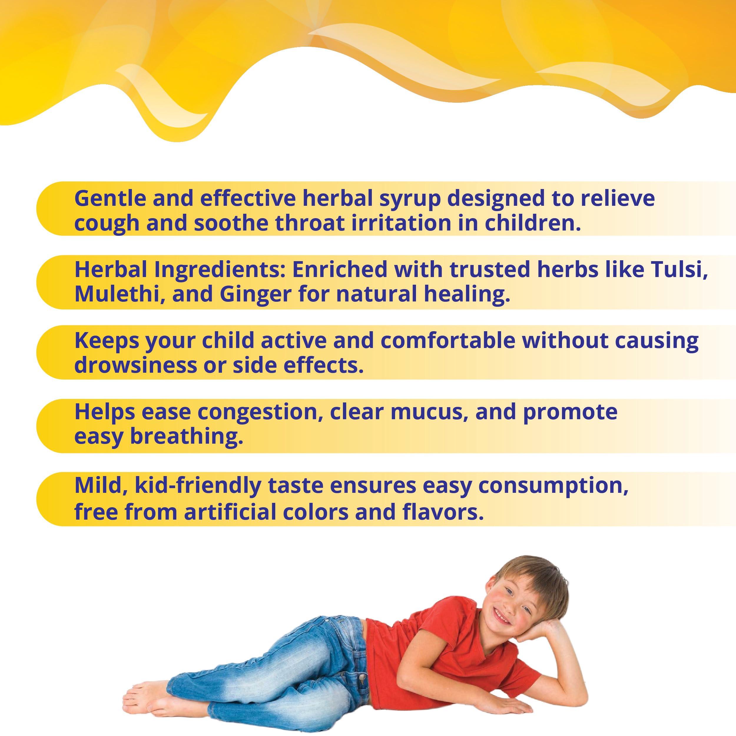 Medopharm Wellness Emcof Honey Cough Syrup For Kids Formulated With Natural Ingredients | Help To Relieve Dry And Chesty Cough In Kids | Fast-acting Relief For Dry & Chesty Cough Non-drowsy & Alcohol-free - 100ml Pack