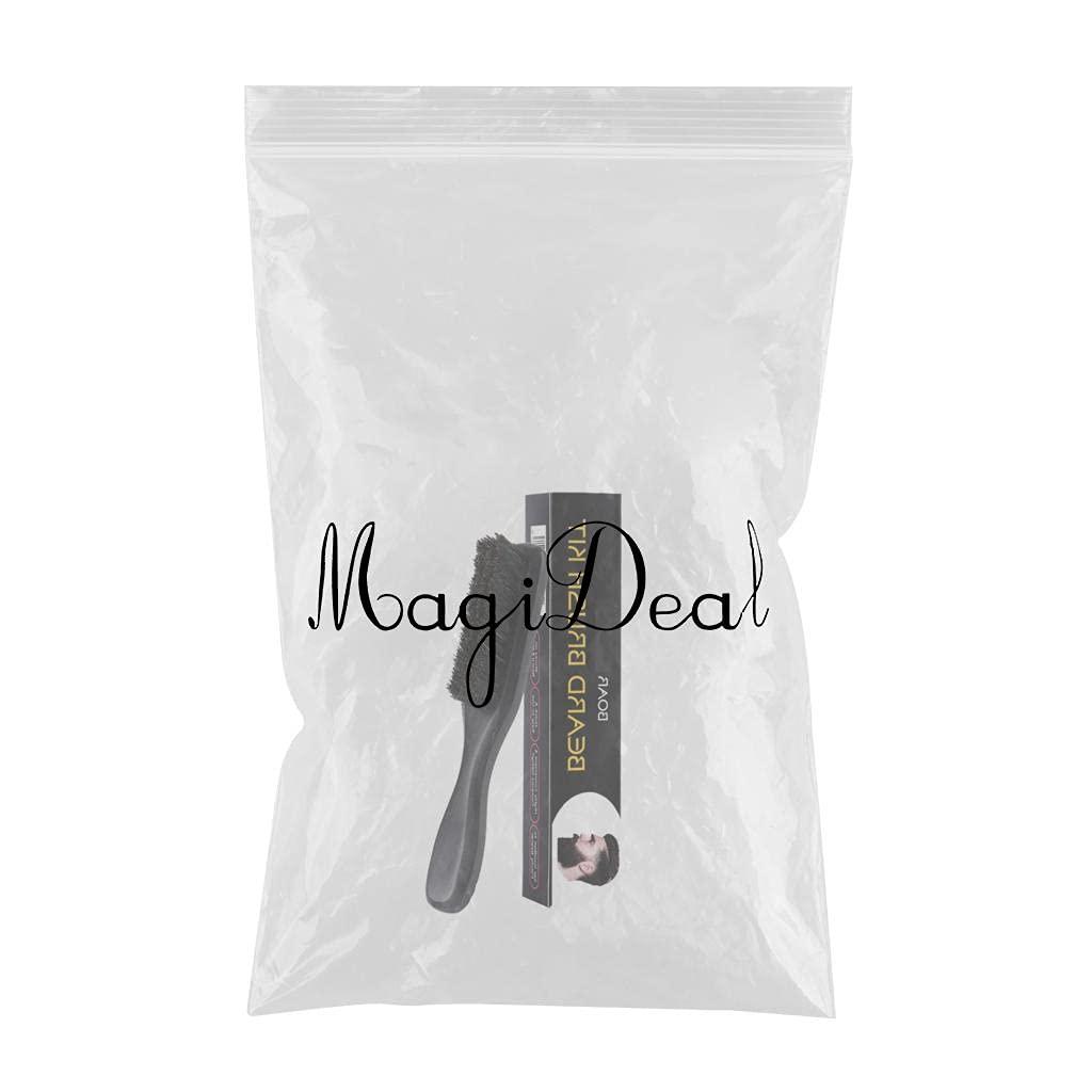 ELBME ELBME Long Handle Beard Brush Comb Soft Bristles Beard Grooming Brush Travel Black