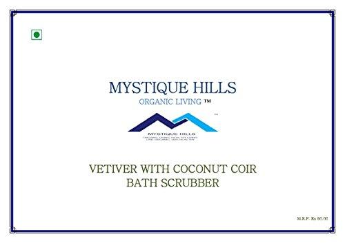 Mystique Hills - Organic Living Mystique Hills Herbal Vetiver with Coconut Coir Bath Scrub,5 Piece
