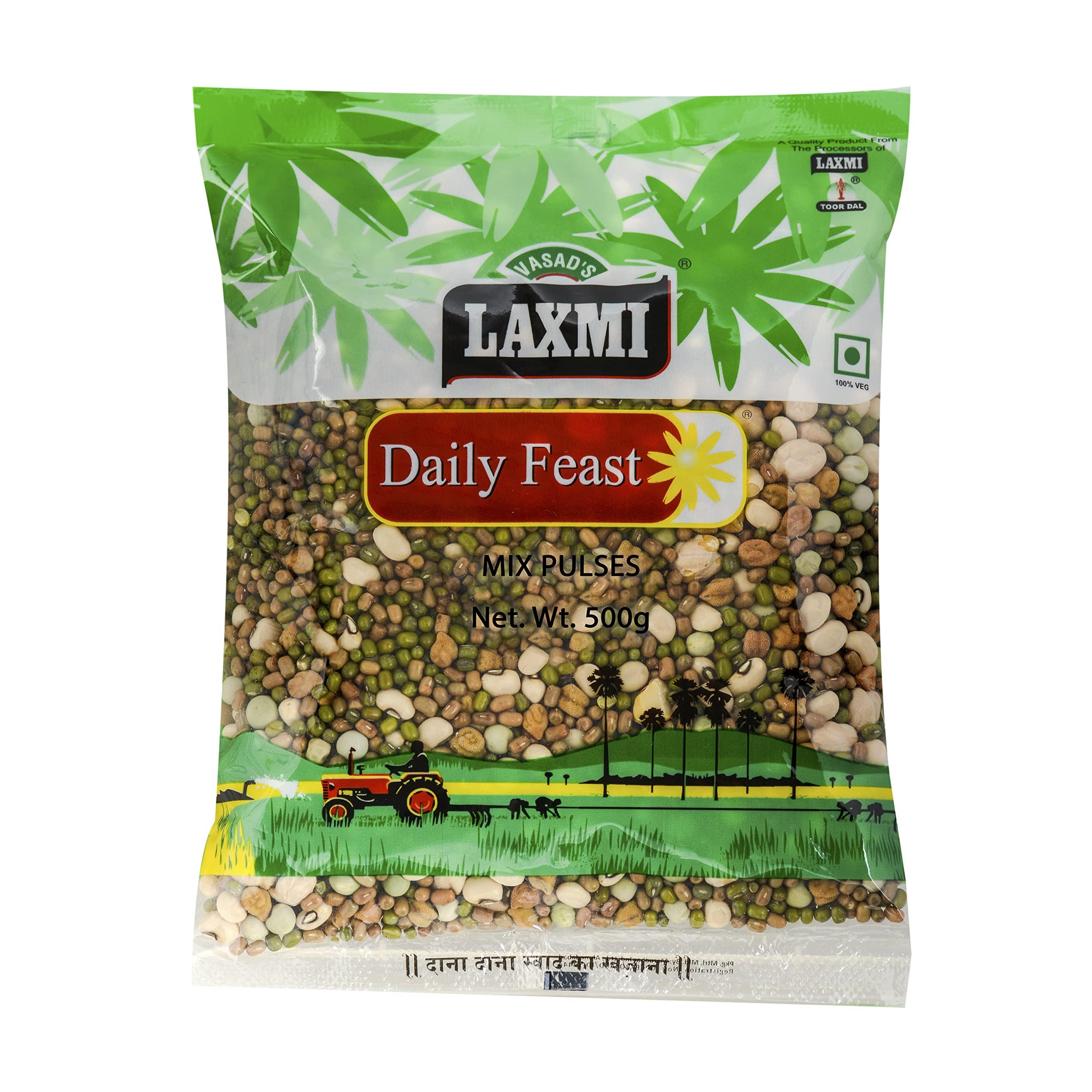 Laxmi Daily Feast Laxmi Daily Feast Mix Whole Pulses 500 gm | Mix Whole Kathol | Mix Sprouts