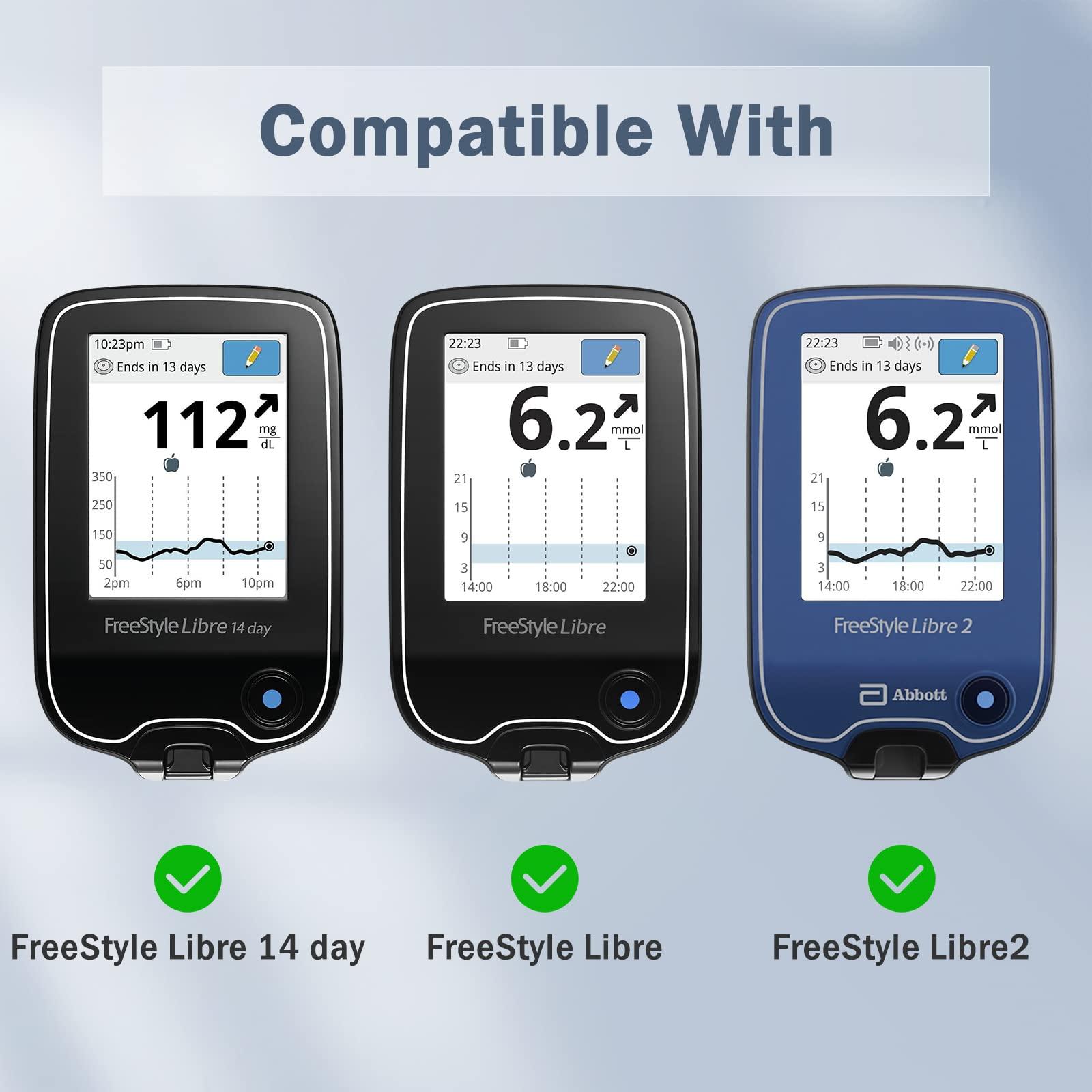 slticase SLTICASE Soft Gel Silicone Freestyle Libre/Libre 2 Reader Cover with Lanyard | Freestyle Silicone Case, Protective Silicone Cover for Freestyle Libre/Libre 2 Protect Reader - Black