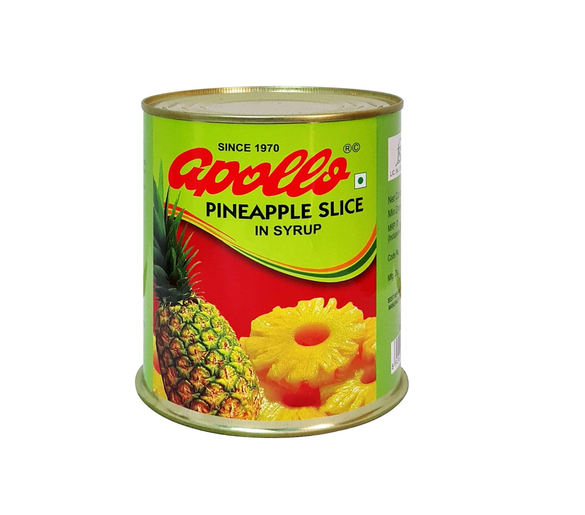 APOLLO APLLO PINEAPPLE SLICE IN SYRUP 850G