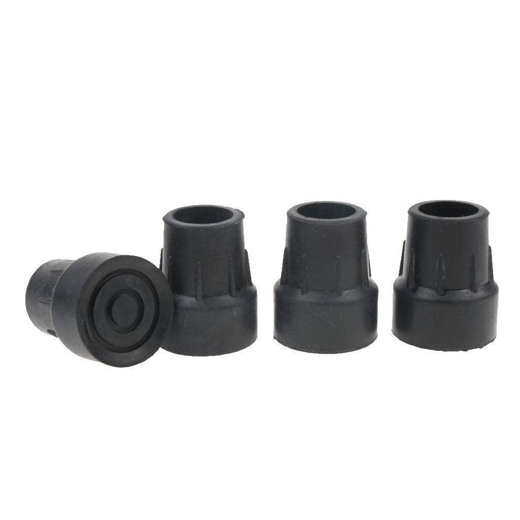 NavaFresh Basics LOSA 4pcs 25mm Rubber Trekking Pole Cap Walking Stick Ferrule Non-slip Foot Cover