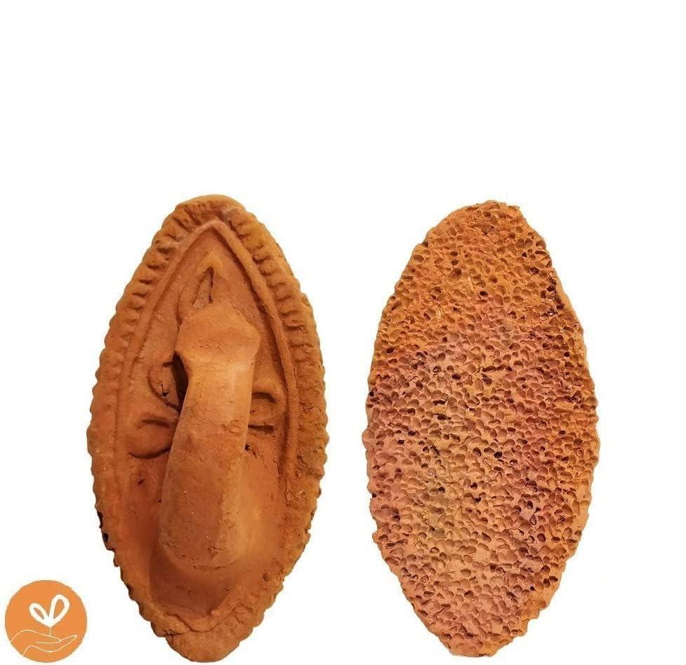 Clay Clash Natural Pumice Stone Foot Scrubber | Handmade Organic Clay | Eco-Friendly | Dead Skin Remover | Women Men Unisex | Pack of 4