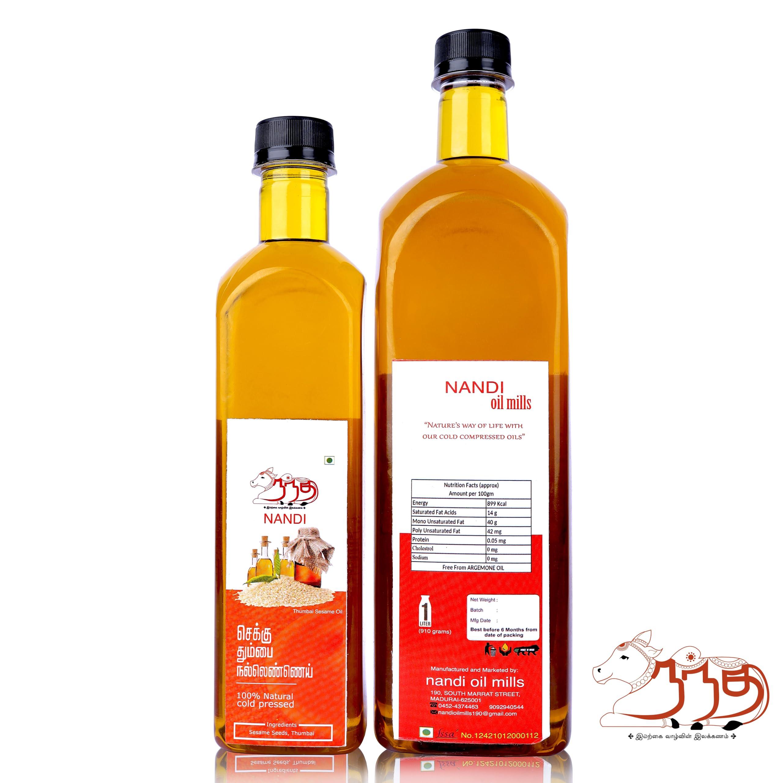 NANDI Nandi Premium Cold Pressed Thumbai Seasame Oil (thumbai nallennai) (500 ml)