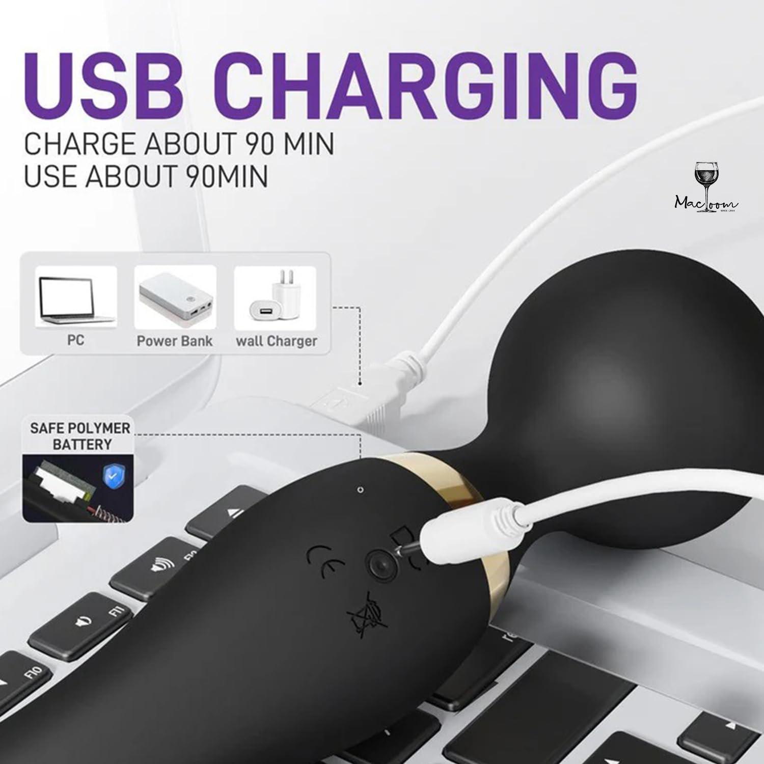 ZEKWON ENTERPRISE ZEKWON ENTERPRISE Handheld Dual Head Massager: Pain Relief and Relaxation, Rechargeable