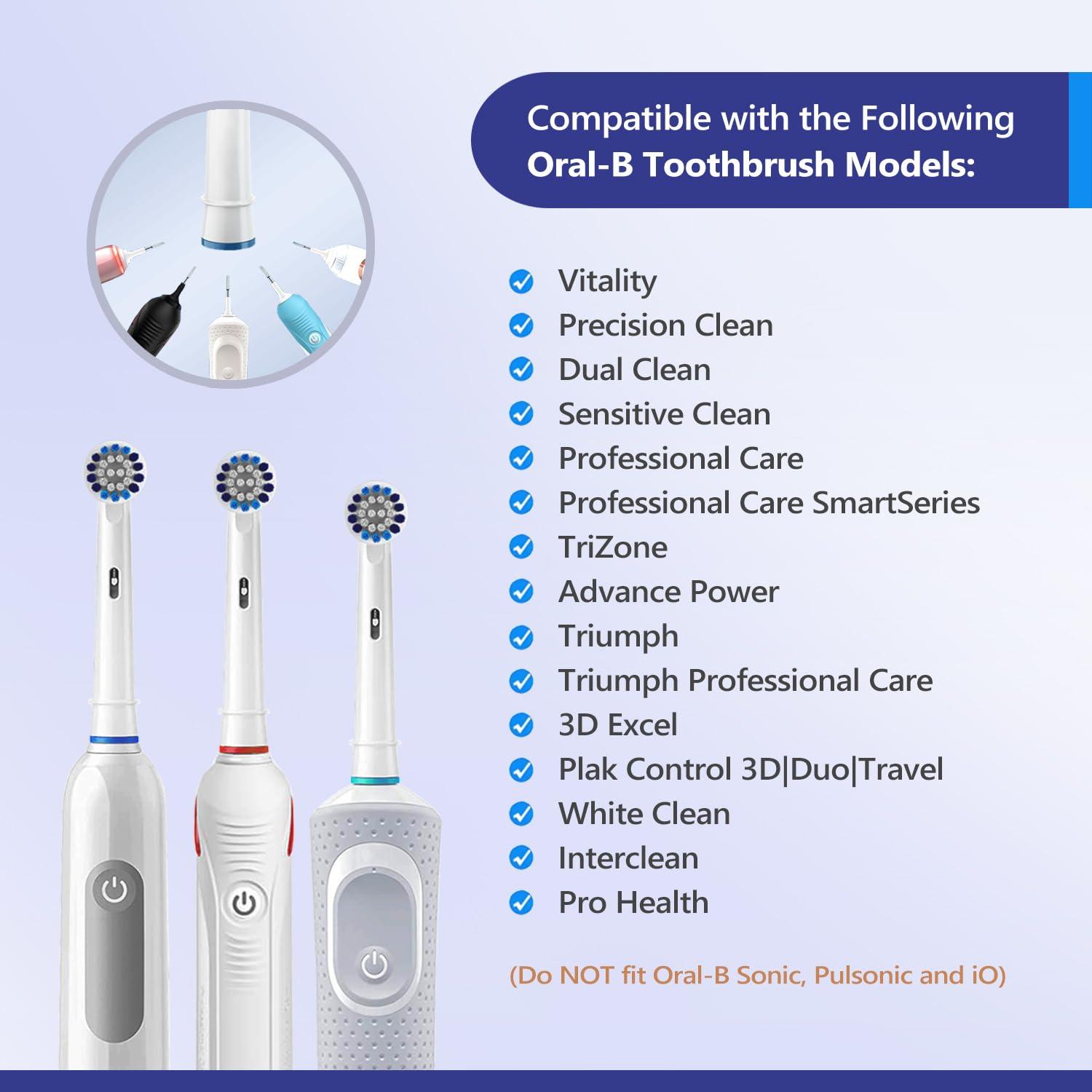 PEPECARE 8 Pack Replacement Toothbrush Heads Compatible with Braun Oral-B Professional Care 500 1000 2000 2500 3000 5000 Vitality Pro Smart Genius Toothbrushes