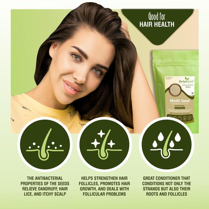 HerbalSpirit Herbal Spirit Methi Powder for Eating, 100gm | Methi Powder for Hair Growth | Methi Dana Powder | Methi Seeds Powder | Fenugreek Powder for Hair Growth | Methi Dana Seeds Powder |