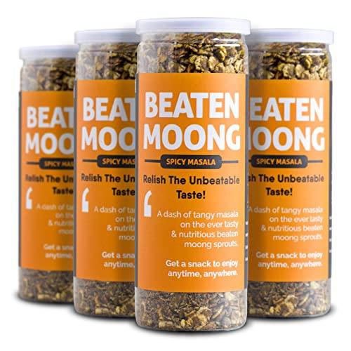 Omay Foods Omay Foods Roasted Moong Jor, 140g Jar (Pack of 4) | Healthy Snack, 100% Oil-Free | Roasted Snack - Cooked in Salt I Full of Protein