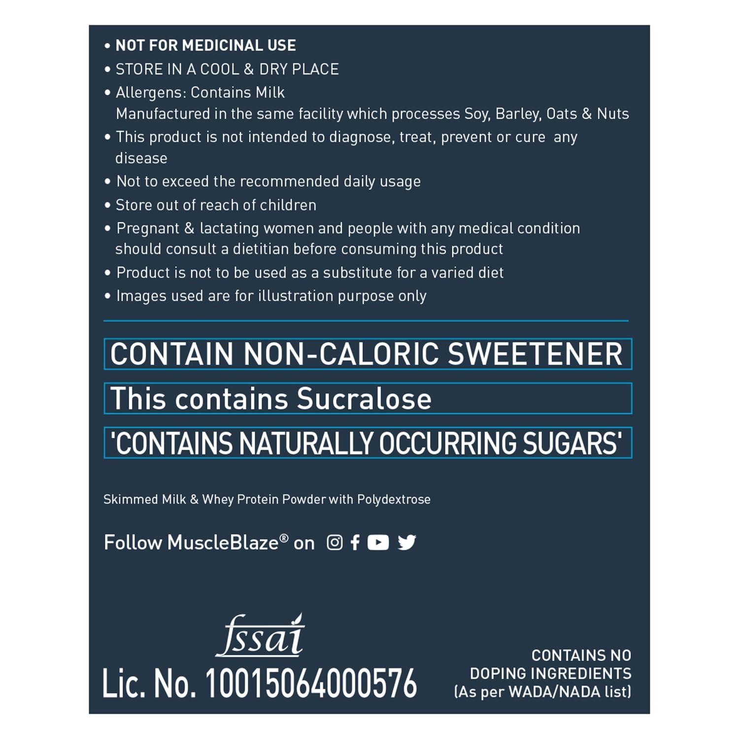 MuscleBlaze MuscleBlaze Beginner\'s Whey Protein, No Added Sugar, Faster Muscle Recovery & Improved Strength (Cookies and Cream, 1 kg / 2.2 lb)