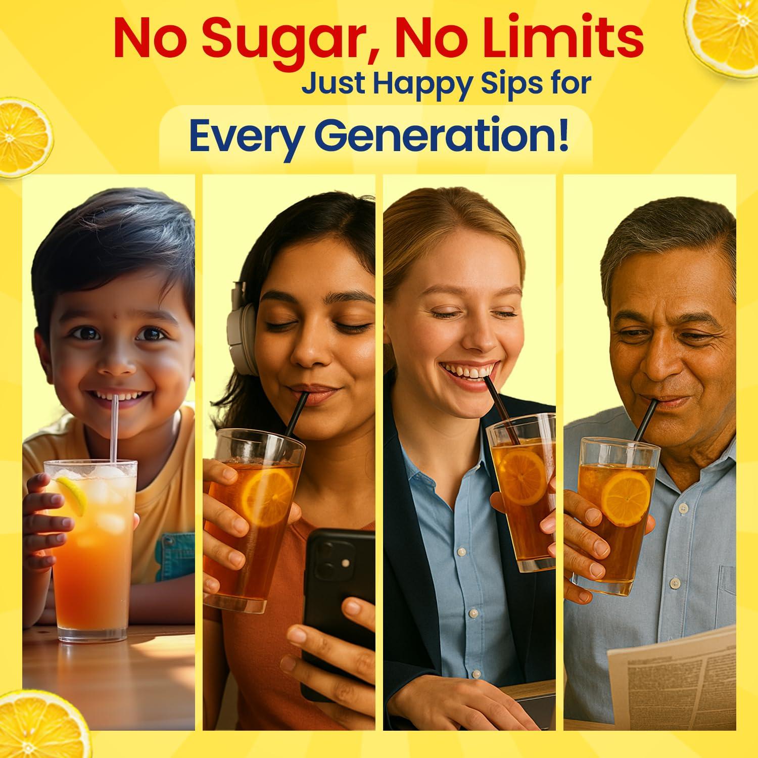 GUPPY MOM\'S GUPPY MOM\'S Lemon Iced Tea: Powdered Ice Tea, Sugar-Free Lemon Iced Tea With Vitamin C - Chai, 0.3 Kg