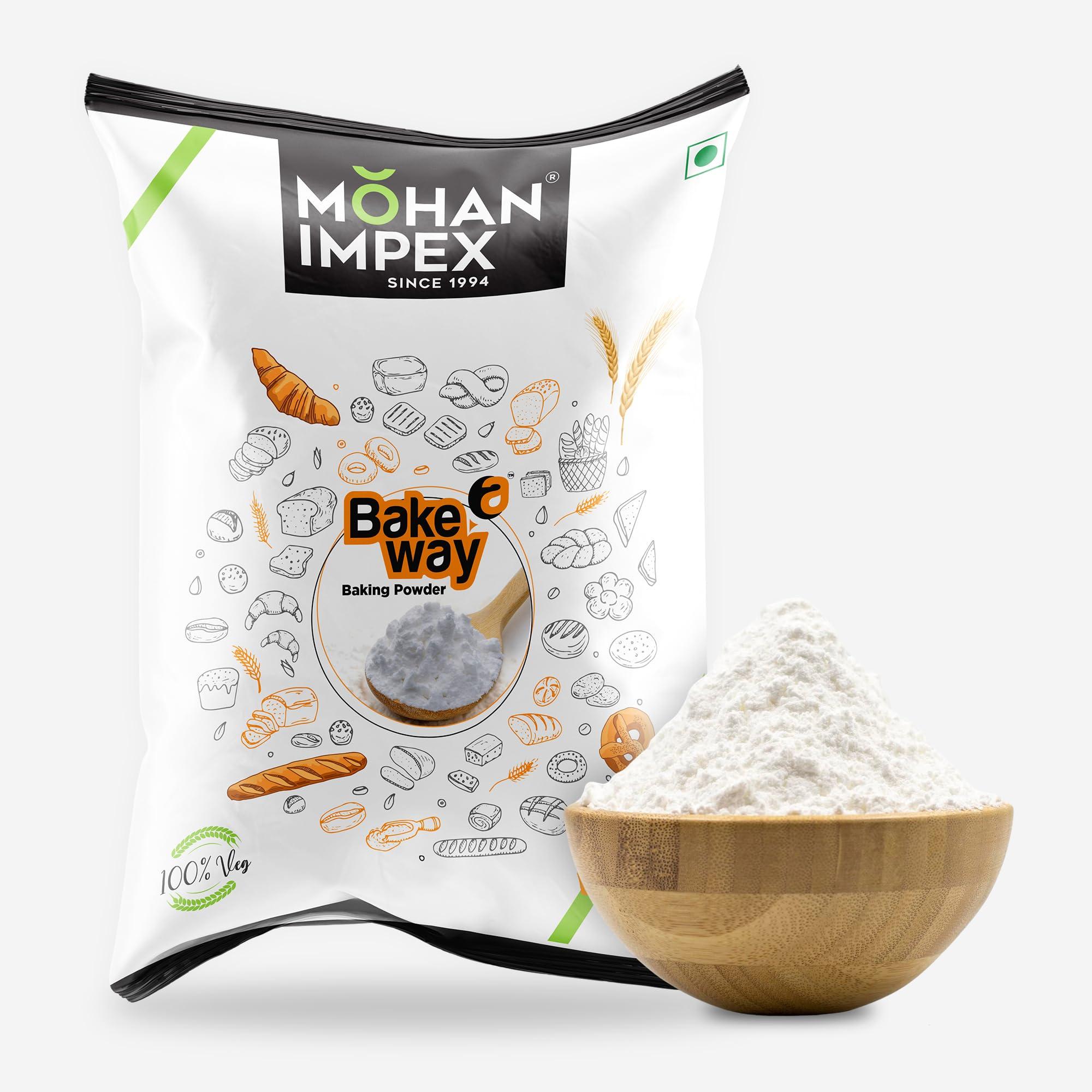 MOHAN IMPEX MOHAN IMPEX Baking Powder, 1 Kg (Pack of 1) | Baking Powder for Baking Cake, Breads, Pizza, Muffins, Dhokla, Idlis, Naans