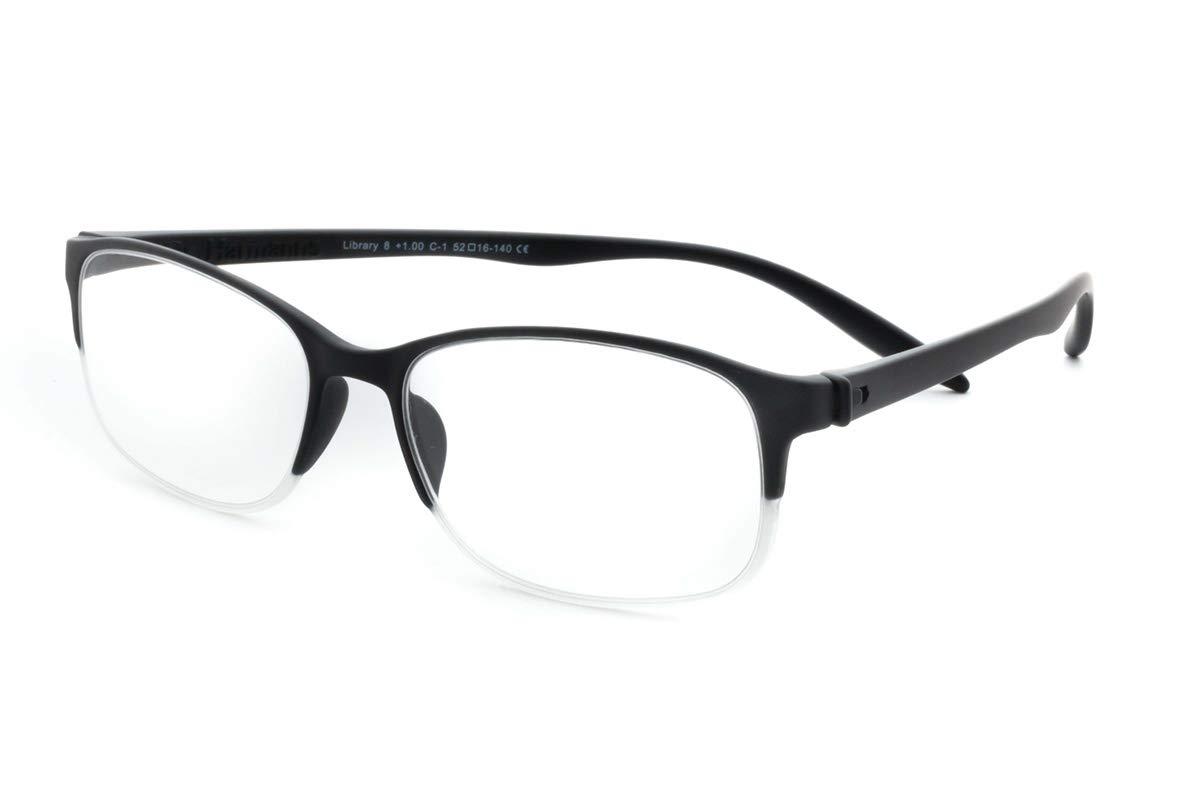 Dr.Harmann's Dr.Harmann's Rectangular Reading Glasses (Matt Black) (Library 8 +4.00)