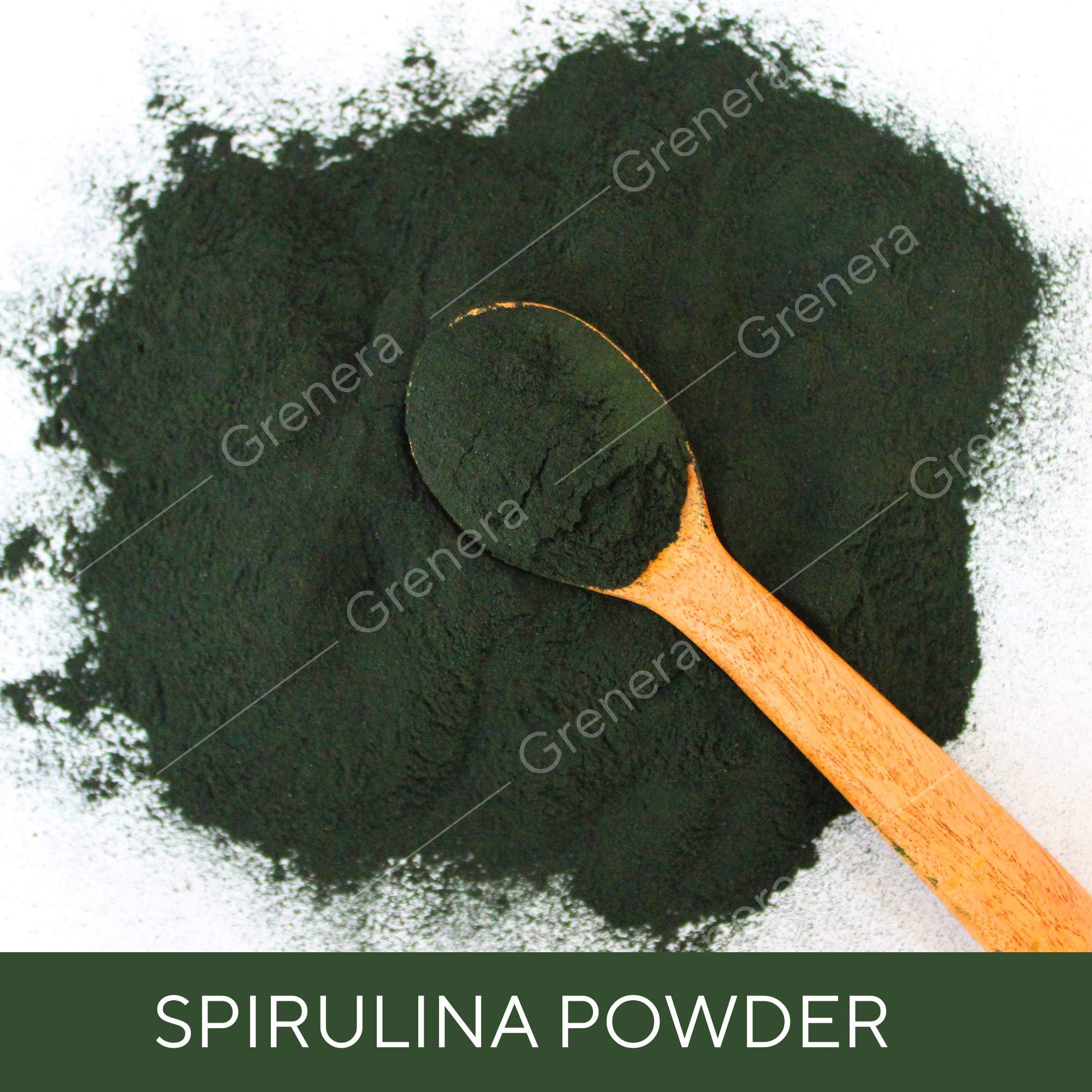 GRENERA Grenera Spirulina Powder, Rich in Protein, Vitamins, Minerals, Gluten Free, Vegan, Non GMO, 100 grams