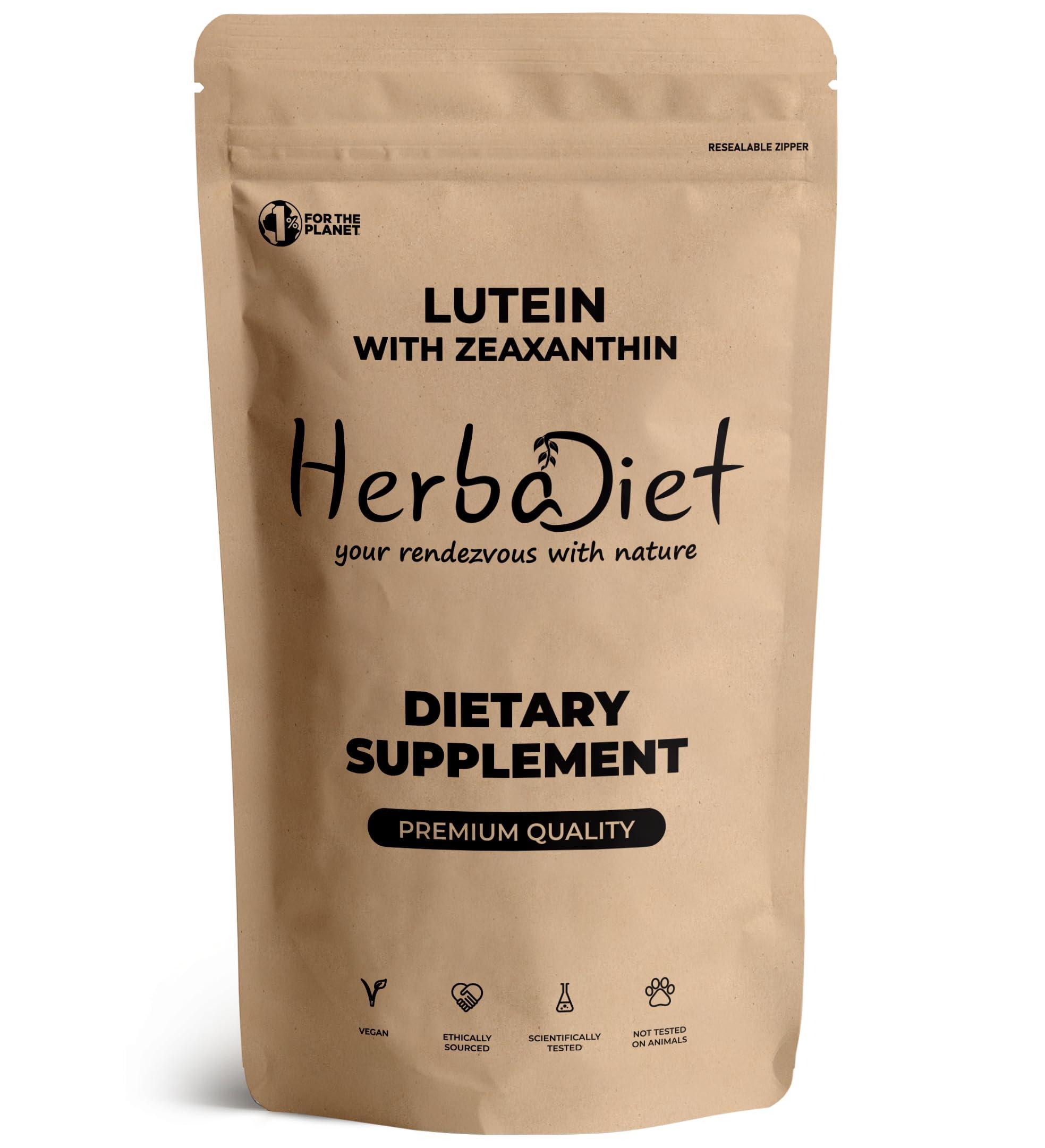 Herbadiet Herbadiet Lutein Powder|50 Gram|Marigold Extract Powder 20% Lutein With Zeaxanthin|Antioxidant,Eye&Vision Health