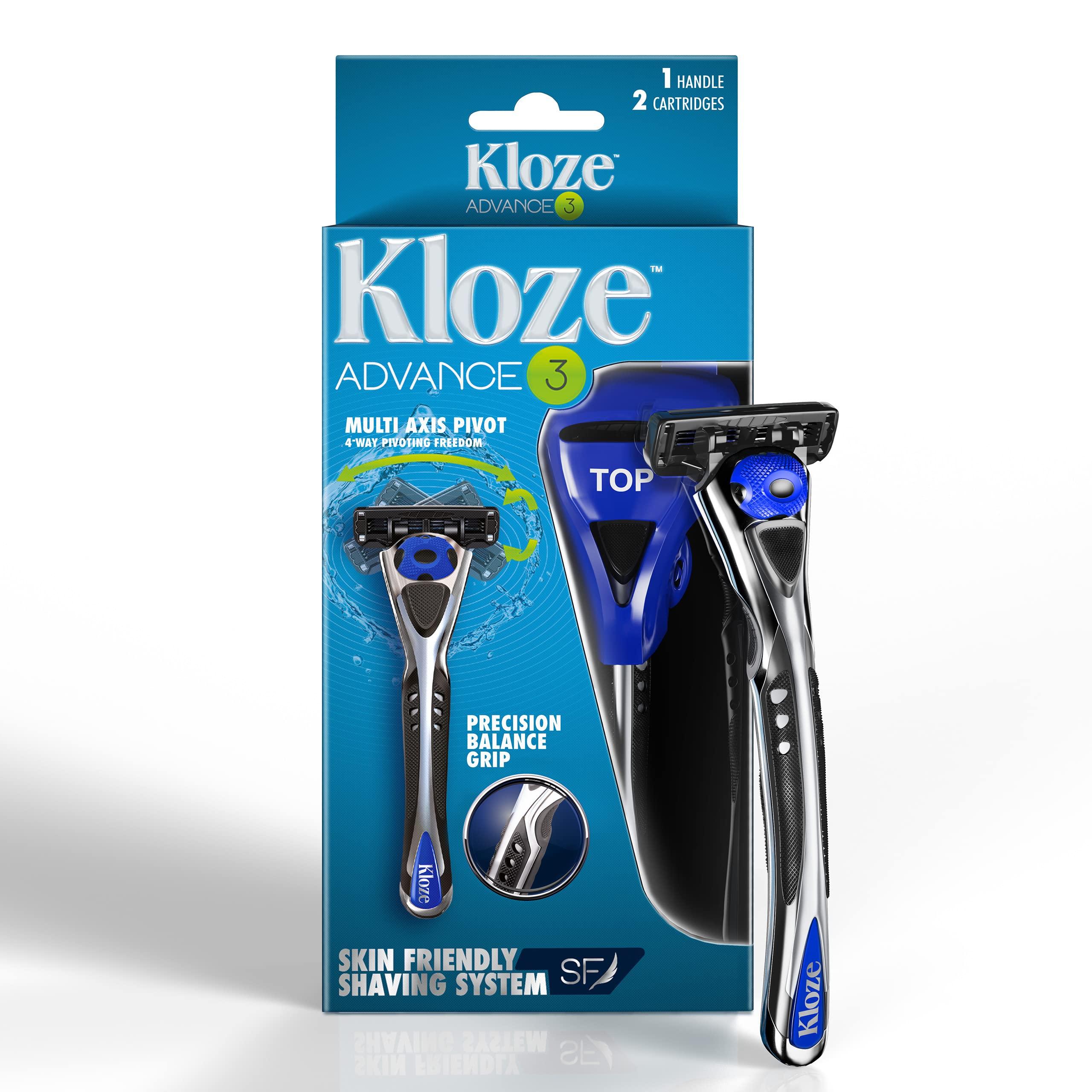 FOGG FOGG Kloze Advance 3, Shaving Razor For Men With 3 Blades (2 Cartridges), Easy & Smooth Shave