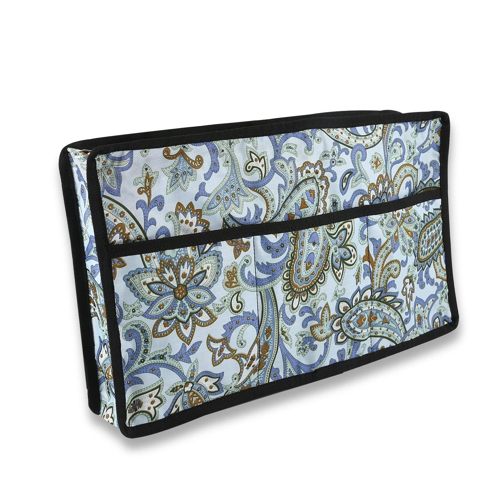 Hersent Walker Bag, Hands Free Accessory Basket for Folding Walkers, Multi-Purpose Cell Phone,Water Bottle,Medicine Attachment Fits for Wide and Narrow Styles, Multiple Pockets Tote Caddy Pouch for Elderly