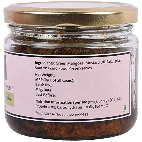 The Food Art Factory The Food Art Factory Dry Mango Pickle Handcrafted with Zero Preservatives, No Artificial Colors & Flavors, Gluten-Free -200 GMS, Homemade by Mother-Daughter Duo in small Batches using premium ingredients