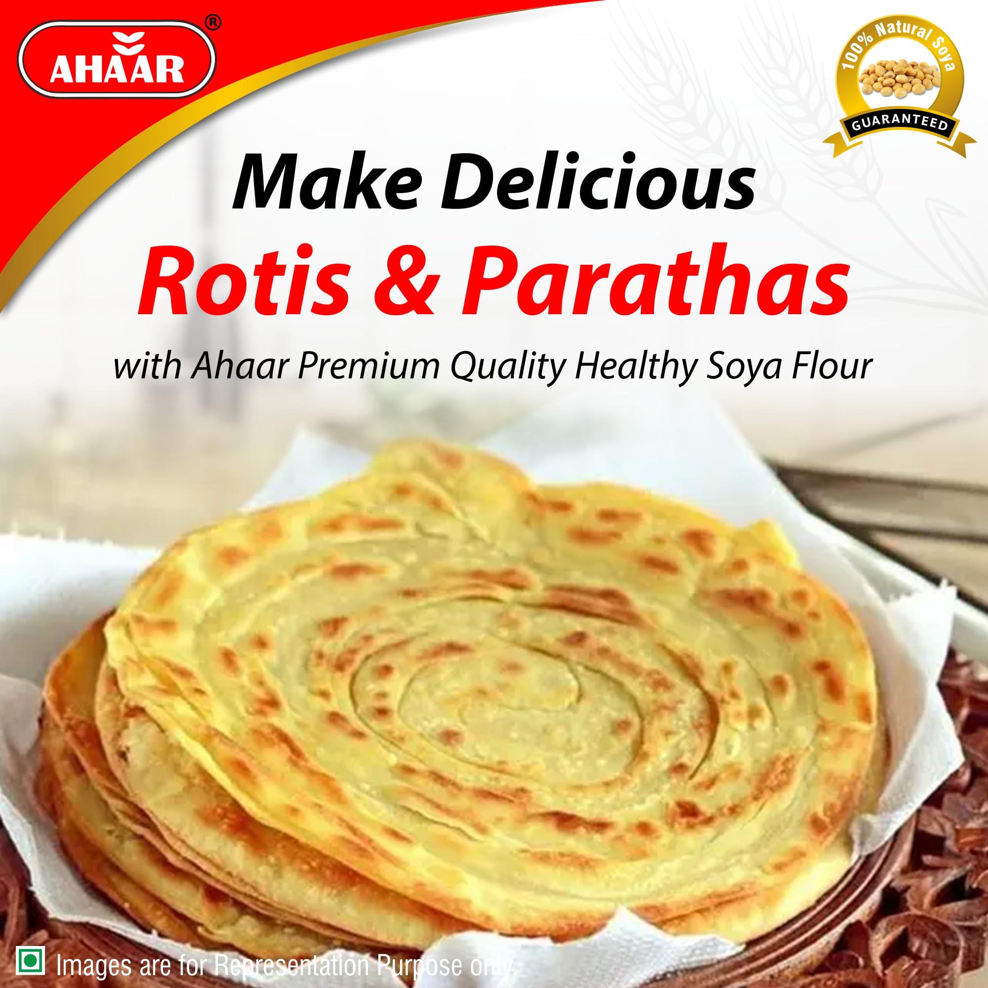 AHAAR Ahaar Healthy Soya Flour 200g | Soyabean Atta | High Protein and Dietary Fiber