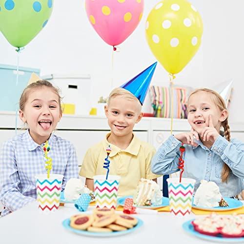 CHAHBELI CHAHBELI-Colorful Spiral Drinking Straws- Reusable Straws ( Multicolour Pack of 3Pcs)