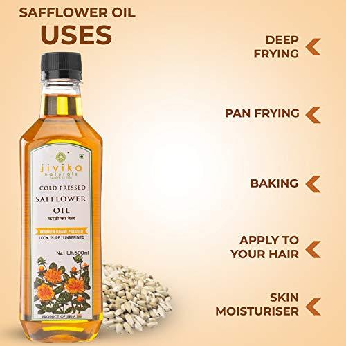 JIVIKA NATURALS JIVIKA NATURALS Cold Pressed Wood Pressed Safflower Oil (1 Litre)