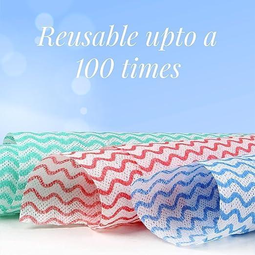 Origami Origami Non Woven Reusable Kitchen Towel Roll - Pack of 4 (80 Pulls Per Roll, 320 Sheets)
