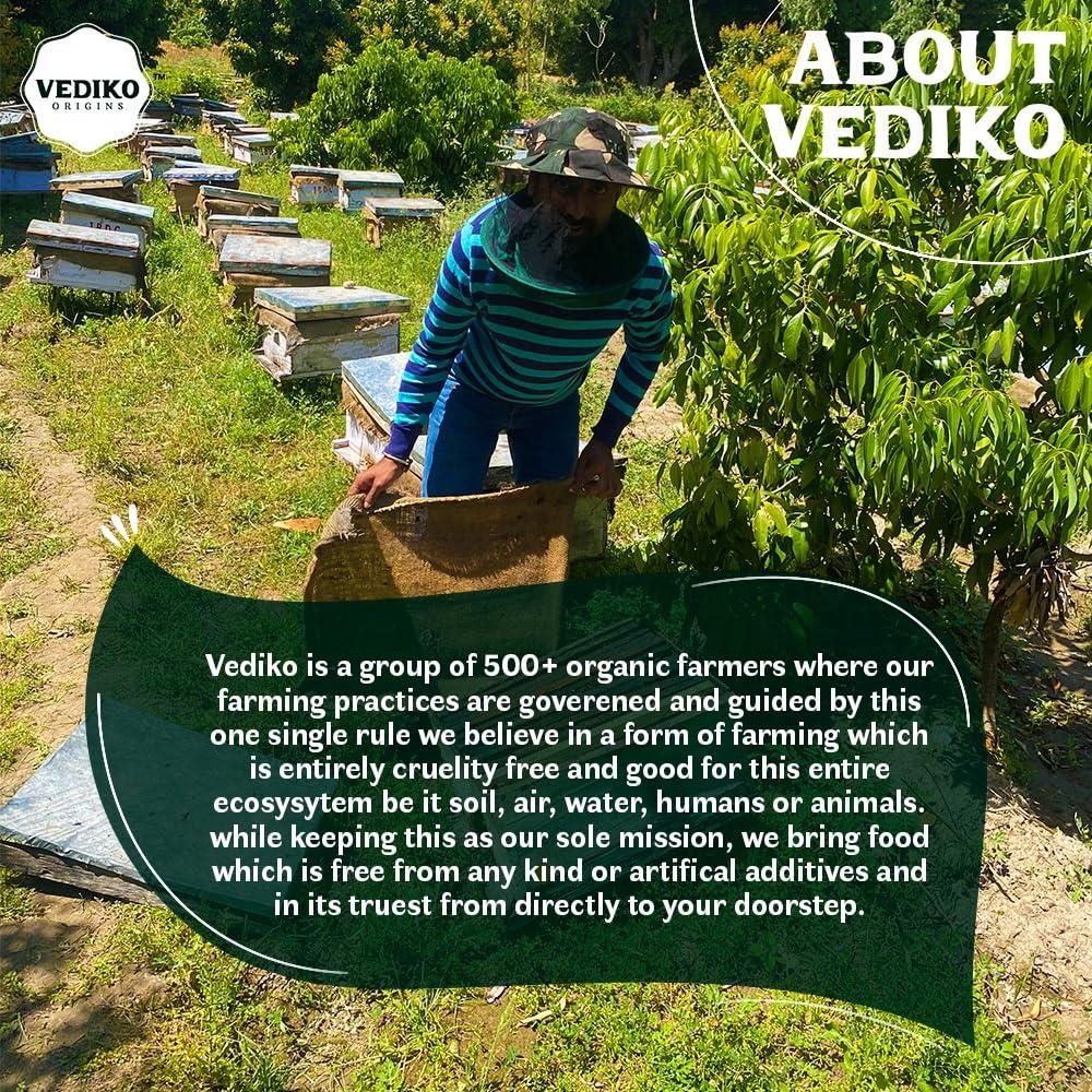 Vediko Origins Vediko Origins Farm Fresh Raw Forest Honey (1Kg) | 100% Pure And Natural Unprocessed Single Origin Basil Honey | Respiratory Booster | Chemical Free, No Sugar, No Adulteration