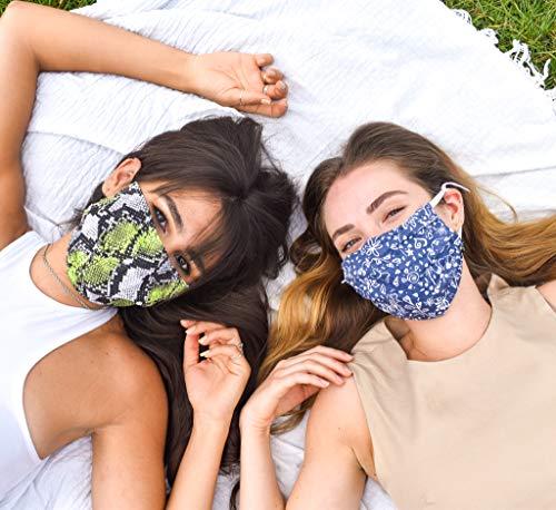 Bags of Ethics Bags of Ethics Great British Designer Face Mask, 3 Washable Face Masks and 2 Protective Pouches, Pack of 3 (Julien Macdonald, Rixo, Liam Hodges)