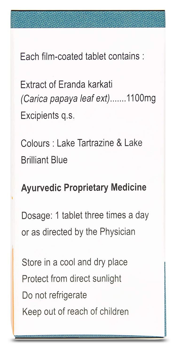 Mi LABS Zyborica Carica Papaya Leaf Extract Tablets (Pack Size of Tablet:5x15s)