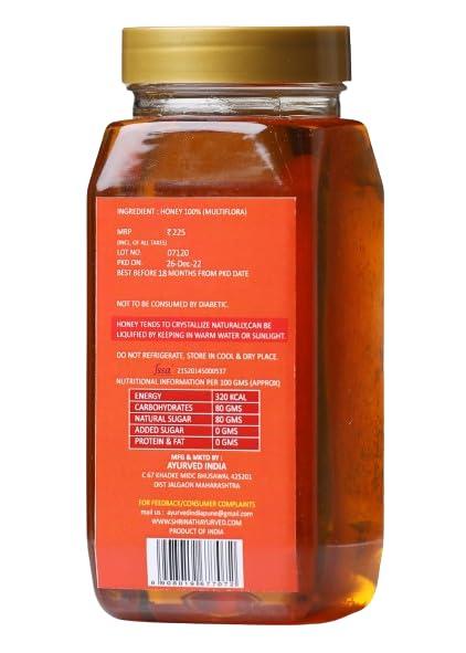 SHRINATH AYURVED SHRINATH AYURVED Natural Honey Real and pure honey no suger adultration Pack of 1-500gram